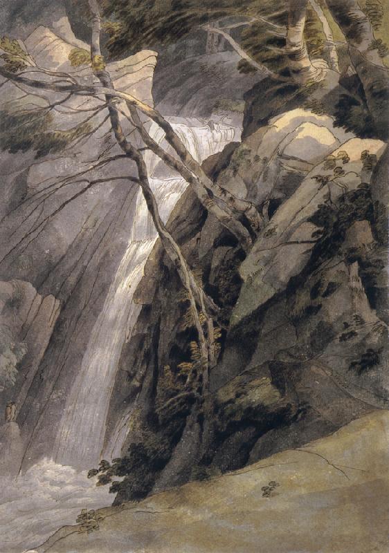 Francis Towne Waterfall near Ambleside oil painting image